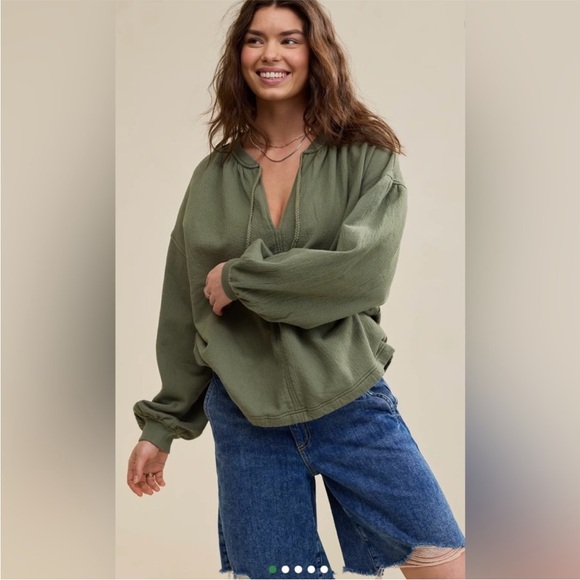 Aerie Olive Green Easy Street Pullover Sweater - Picture 8 of 12